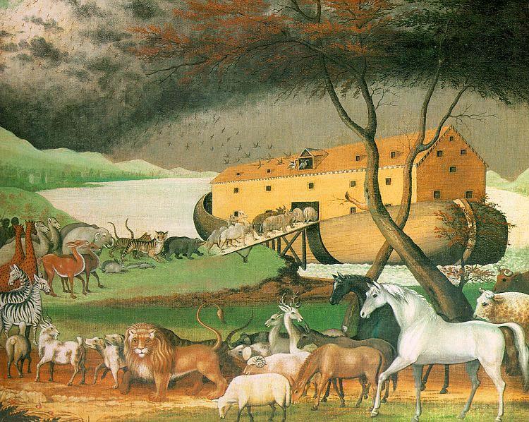 Edward Hicks Noah Ark Norge oil painting art